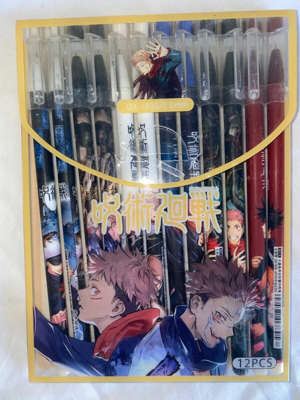 Pack stylo gel noir Jujutsu kaisen rentrée 2023