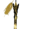 Mini réplique Lame Brute, miniature dorée inspirée de l’arme emblématique de Genshin Impact, parfaite pour les fans et collectionneurs.