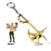 Porte-clés Hache Escanor, réplique miniature de l’arme divine Rita de Seven Deadly Sins, parfait pour les fans et collectionneurs.
