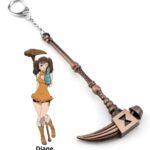 Porte-clés Marteau Diane, réplique miniature de l’arme sacrée Gideon de Seven Deadly Sins, parfait pour les fans et collectionneurs