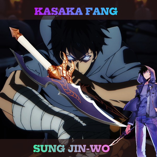 Réplique de la dague Solo Leveling Kasaka Fang de Sung Jinwoo